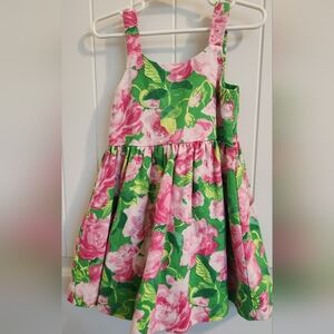 Janie and Jack Pink and Green Floral Dress